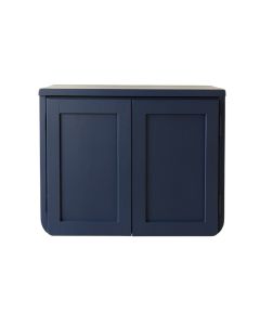 Dawn Bend Wall-Mounted Entry Cabinet - Navy (synthetic illustration; no displayed measurements)
