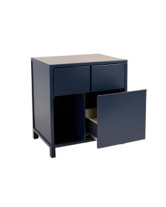 Hill Bluff Freestanding Pull-Out Hamper Cabinet - Navy (synthetic illustration; no displayed measurements)