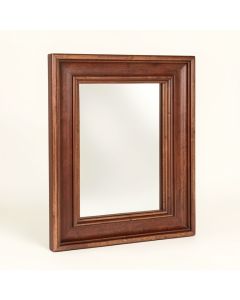 Mahogany Beveled Distressed Accent Mirror (synthetic illustration; no displayed measurements)