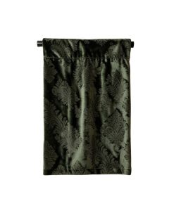 Tudor Applique Damask Sheer Rod Pocket Single Curtain Panel