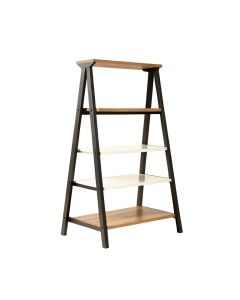 Dawud 72.44 '' H X 24 '' W Metal Ladder Bookcase (synthetic illustration; no displayed measurements)