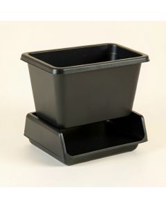Briar Canyon Empty Raised Planter - Black (synthetic illustration; no displayed measurements)