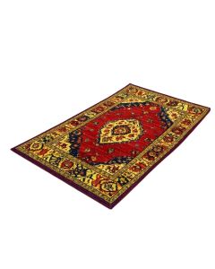 Indus Power Loom Red/Navy/Yellow Rug (synthetic illustration; no displayed measurements)