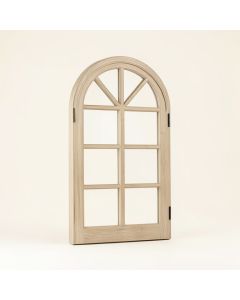 Farmhouse Wood And Metal Arched Window Door Wall Decor (synthetic illustration; no displayed measurements)