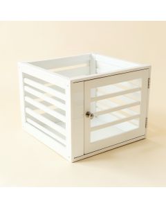 Elm Dell Empty Furniture-Style Pet Crate - White (synthetic illustration; no displayed measurements)