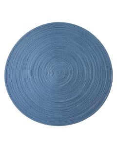 Linden Bend Round Area Rug - Blue
