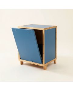 Hill Bridge Freestanding Pull-Out Hamper Cabinet - Blue (synthetic illustration; no displayed measurements)