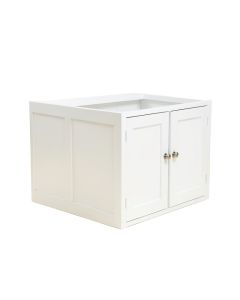 Elm Canyon Empty Furniture-Style Litter Enclosure - White (synthetic illustration; no displayed measurements)