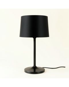 Ridge Arc Table Lamp With A Plain Fabric Shade - Black (synthetic illustration; no displayed measurements)
