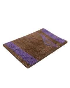 Burlington Lavender Flower 30 In . X 18 In . Non-Slip Outdoor Door Mat