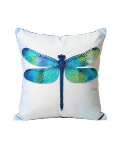 Telford Beaded Dragonfly Square Pillow Cover & Insert (synthetic illustration; no displayed measurements)