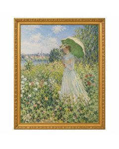 Woman With A Parasol In The Garden In Argenteuil '' By Claude