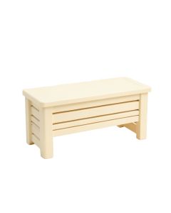 Aspen Canyon Narrow Outdoor Storage Bench - Ivory (synthetic illustration; no displayed measurements)