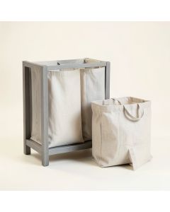 Holly Bridge Laundry Sorting Station With Plain Removable Bags - Gray (synthetic illustration; no displayed measurements)