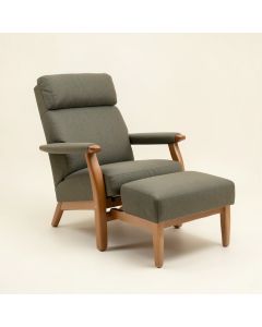 Adjustable Lounge Chair And Ottoman (synthetic illustration; no displayed measurements)