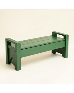 Hazel Bluff Narrow Outdoor Storage Bench - Green (synthetic illustration; no displayed measurements)