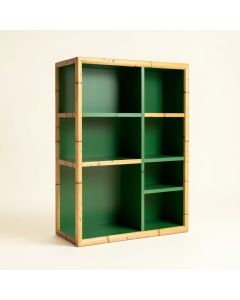 Aspen Branch Freestanding Bookcase - Green (synthetic illustration; no displayed measurements)