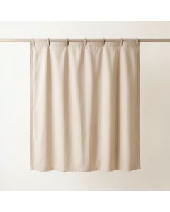 Olive Bridge Shower Curtain Hanging Flat From A Plain Rod - Beige (synthetic illustration; no displayed measurements)