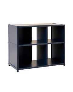 Oak Edge Desktop Shelving Unit - Navy (synthetic illustration; no displayed measurements)