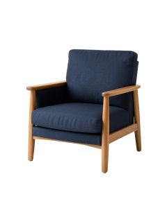 Field Branch Upholstered Armchair - Navy (synthetic illustration; no displayed measurements)