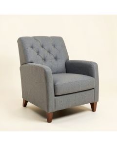 Ambry Tufted Linen Upholstered Parsons Chair In Gray (synthetic illustration; no displayed measurements)