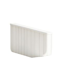 Bay Branch Narrow Outdoor Storage Bench - White