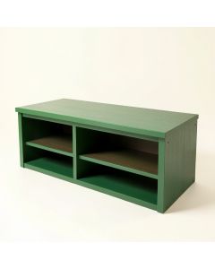 Meadow Bluff Shoe Storage Bench - Green (synthetic illustration; no displayed measurements)