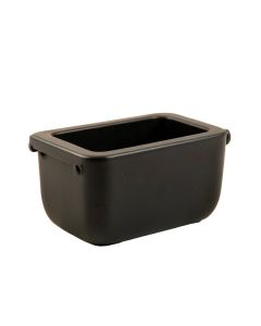 Field Brook Empty Railing Planter With Integral Brackets - Black (synthetic illustration; no displayed measurements)