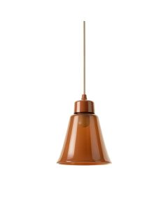 Clay Bluff Pendant Light Suspended From One Plain Cable - Terracotta (synthetic illustration; no displayed measurements)