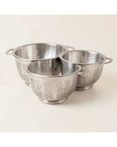 Correia 3 Piece Stainless Steel Strainer Set (synthetic illustration; no displayed measurements)