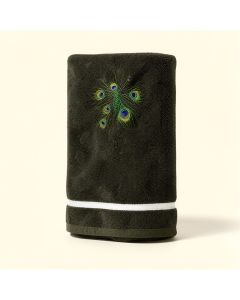 Addison Letter A Victorian With Peacock Hiding Hand Towel (synthetic illustration; no displayed measurements)