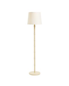 Cove Crest Floor Lamp With A Plain Fabric Shade - Cream (synthetic illustration; no displayed measurements)