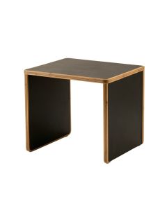 Heath Arc Small Writing Desk - Black (synthetic illustration; no displayed measurements)