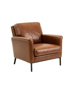 Breeanna 33.5 '' Wide Top Grain Leather Armchair (synthetic illustration; no displayed measurements)