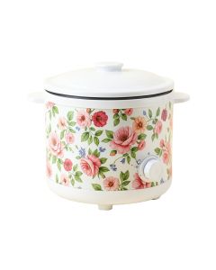Narita 1.5 Qt . Electric Floral Patterned Slow Cooker