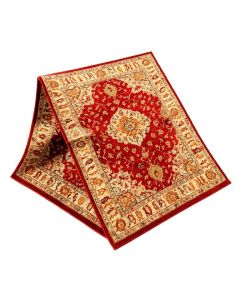 Rosabel Power Loom Red/Beige/Orange Rug (synthetic illustration; no displayed measurements)