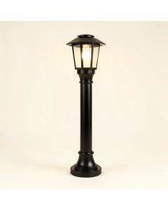 Tyndale Black 1 -Light 65 '' H Solar Powered Lamp Post ( Full ) (synthetic illustration; no displayed measurements)