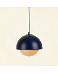 Clay Arc Pendant Light Suspended From One Plain Cable (synthetic illustration; no displayed measurements)