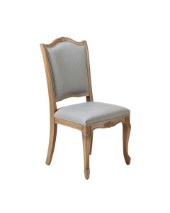 Nathalie Solid Wood Queen Anne Back Side Chair In Stone Grey (synthetic illustration; no displayed measurements)