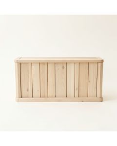 Juniper Bend Narrow Outdoor Storage Bench - Beige (synthetic illustration; no displayed measurements)