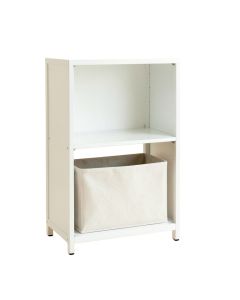 Moss Branch Freestanding Pull-Out Hamper Cabinet - White (synthetic illustration; no displayed measurements)