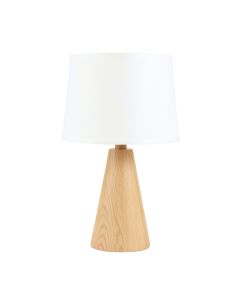 Meadow Bend Table Lamp With A Plain Fabric Shade - White (synthetic illustration; no displayed measurements)