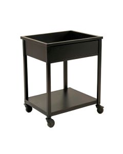 Reed Crest Empty Rolling Workshop Cart - Black (synthetic illustration; no displayed measurements)