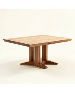Boden Counter Height Butterfly Leaf Rubberwood Solid Wood Trestle Dining Table (synthetic illustration; no displayed measurements)