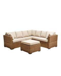Diona 7 Piece Rattan Sectional Seating Group With Cushions
