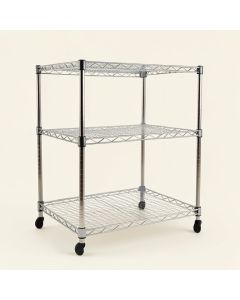 20 '' H X 20 '' W X 12 '' D 3-Tier Wire Shelving Unit With Liners (synthetic illustration; no displayed measurements)