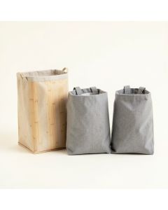 Spruce Arc Laundry Sorting Station With Plain Removable Bags - Gray (synthetic illustration; no displayed measurements)