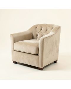 Ammanda Tufted Velvet Side Chair In Beige (synthetic illustration; no displayed measurements)