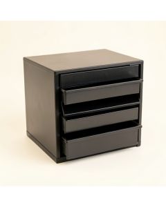 Alder Bridge Small-Parts Storage Drawer Cabinet - Black (synthetic illustration; no displayed measurements)