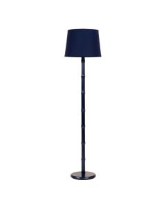 Oak Brook Floor Lamp With A Plain Fabric Shade - Navy (synthetic illustration; no displayed measurements)